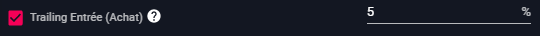 Apprendre le Trading : Trailing Entrée d'Achat