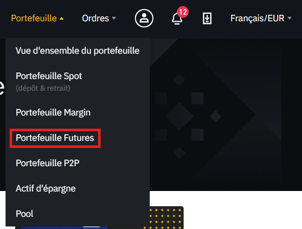 Portefeuille Binance Futures