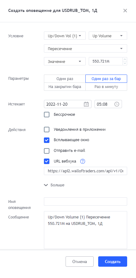 Создайте торгового бота из объема