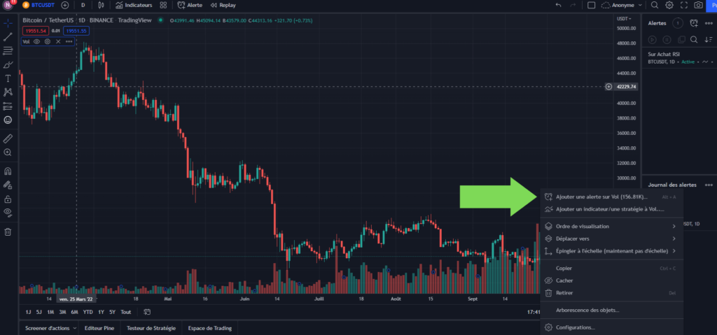 Créer un Bot de Trading à Partir d'un Volume 