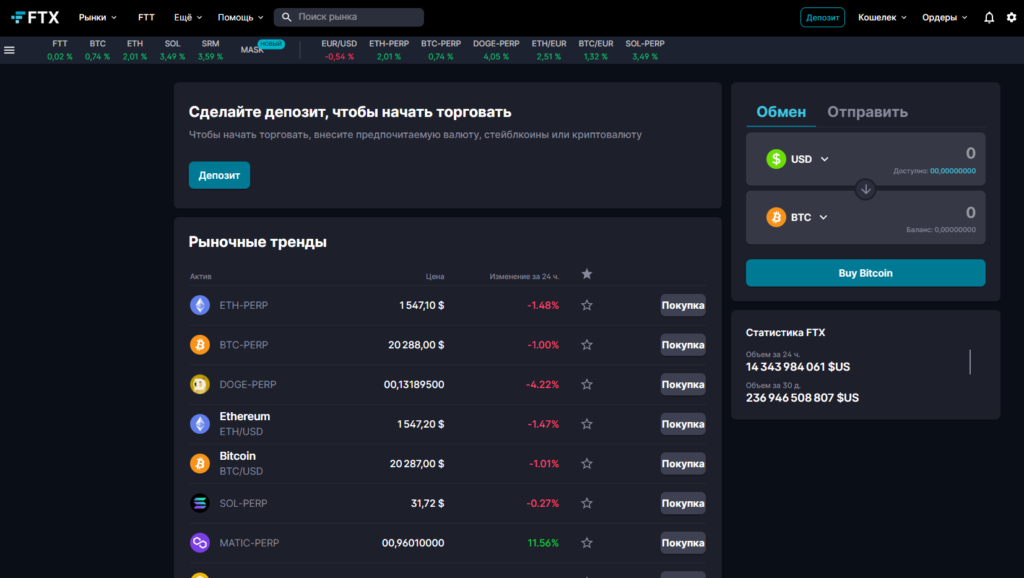 Учебник FTX Основы биржевой платформы FTX