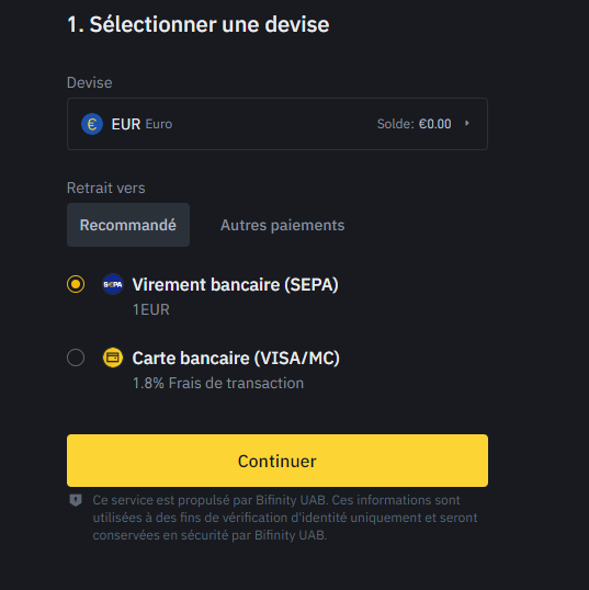 Comment retirer des fonds vers un compte bancaire ?