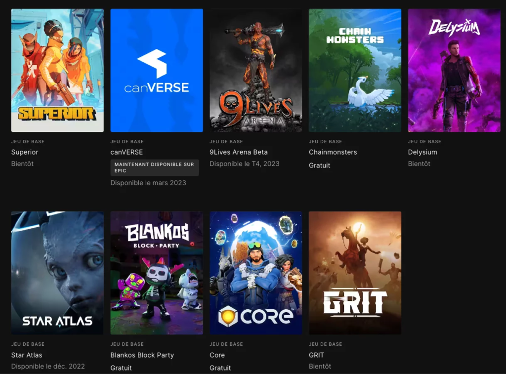 Epic Games se lance dans les jeux cryptos