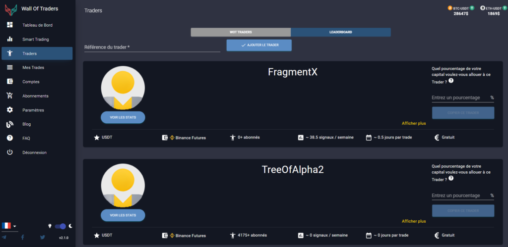 Copier Binance Leaderboard - Le Copy Trading avec Wall Of Traders
